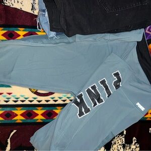 PINK Logo leggings in Blue